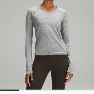 Lululemon swiftly tech long sleeve gray top race length